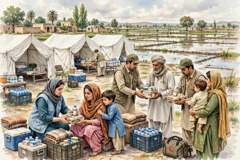 POWERCHINA’s Haveli Project Brings Flood Relief to Jhang: Medical Camps and Food for 150 People